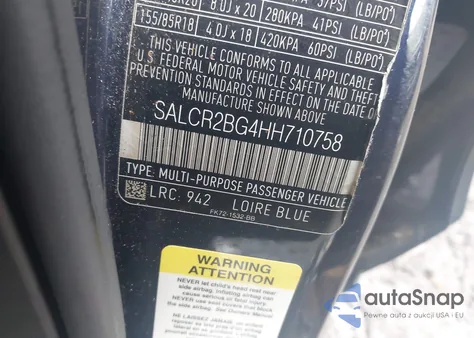 2017 Land Rover Discovery Sport Hse из США, поврежденный, VIN SALCR2BG4HH710758